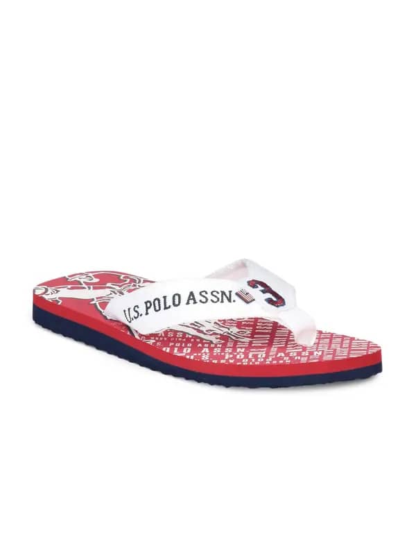 U.S. Polo Assn. Men Red Flip Flops